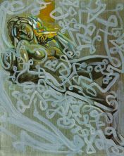 Haga click para ver la imagen ampliada 1982_39_figure after michelangelo's 'dawn' on the tomb of lorenzo di medici 1982.jpg